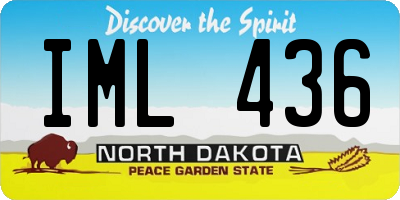 ND license plate IML436