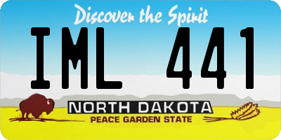 ND license plate IML441