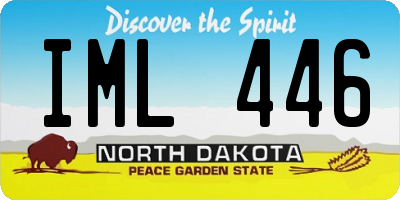 ND license plate IML446