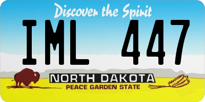 ND license plate IML447