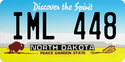 ND license plate IML448