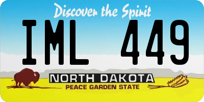 ND license plate IML449