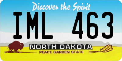 ND license plate IML463