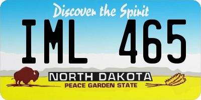ND license plate IML465