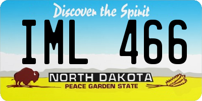 ND license plate IML466