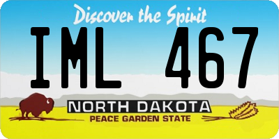 ND license plate IML467