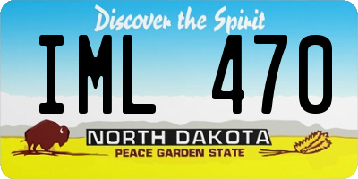 ND license plate IML470