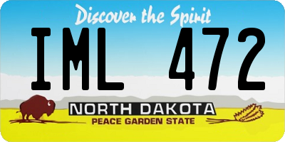 ND license plate IML472