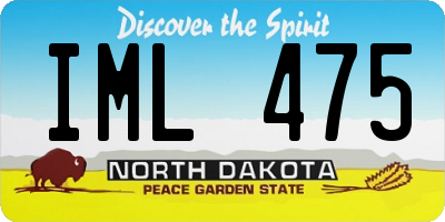 ND license plate IML475