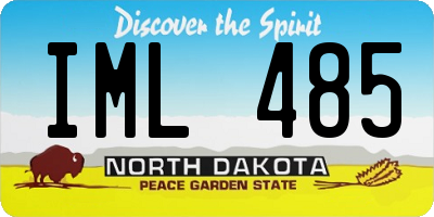 ND license plate IML485