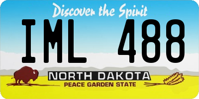 ND license plate IML488