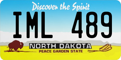 ND license plate IML489