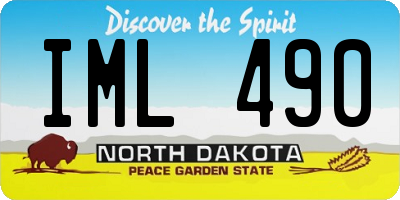 ND license plate IML490