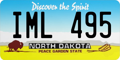 ND license plate IML495
