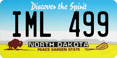 ND license plate IML499