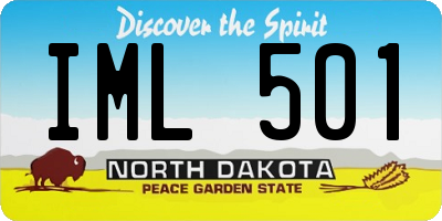 ND license plate IML501