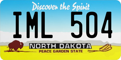ND license plate IML504
