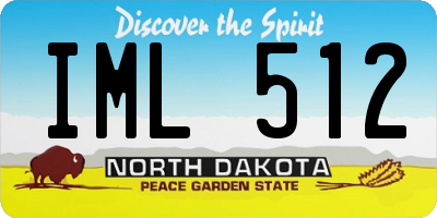 ND license plate IML512