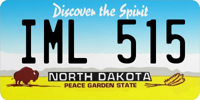 ND license plate IML515