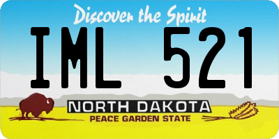 ND license plate IML521