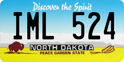 ND license plate IML524