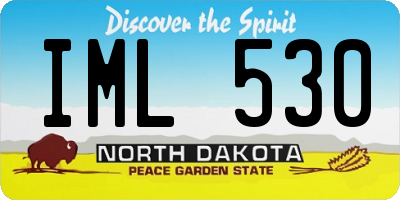 ND license plate IML530