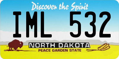 ND license plate IML532