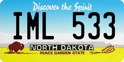 ND license plate IML533