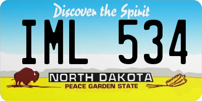 ND license plate IML534