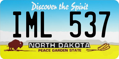 ND license plate IML537