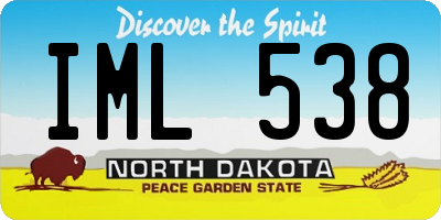ND license plate IML538