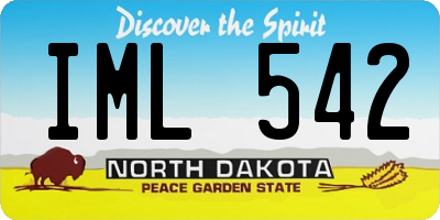 ND license plate IML542