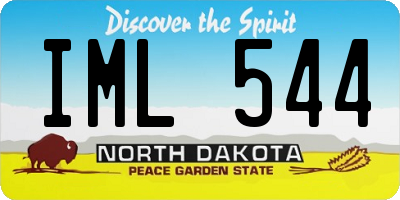 ND license plate IML544
