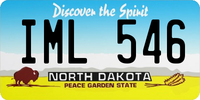 ND license plate IML546