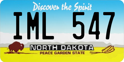 ND license plate IML547