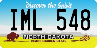 ND license plate IML548