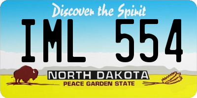 ND license plate IML554