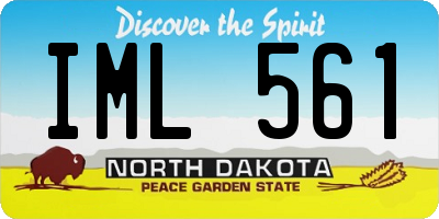 ND license plate IML561