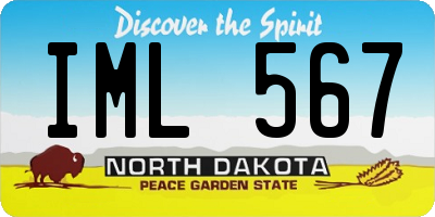 ND license plate IML567