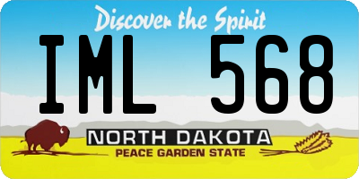 ND license plate IML568