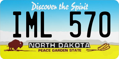 ND license plate IML570