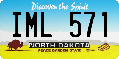 ND license plate IML571