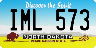 ND license plate IML573