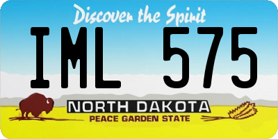 ND license plate IML575