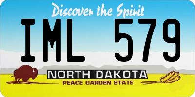 ND license plate IML579