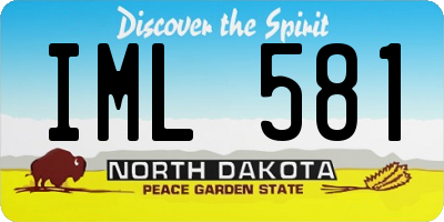 ND license plate IML581