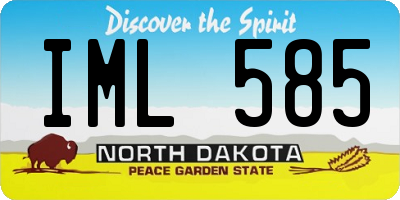 ND license plate IML585
