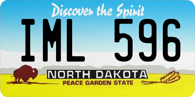 ND license plate IML596