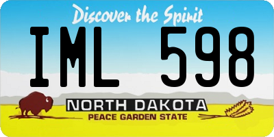ND license plate IML598
