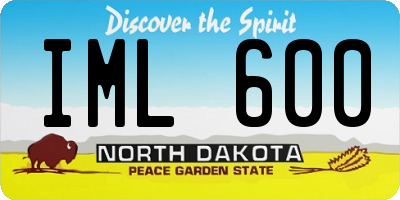 ND license plate IML600